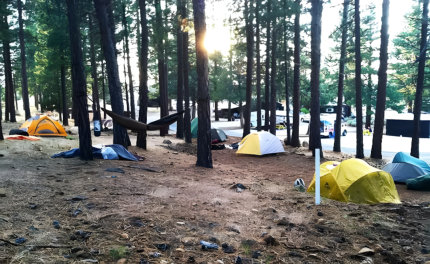 tent camping at Hawk's Nest